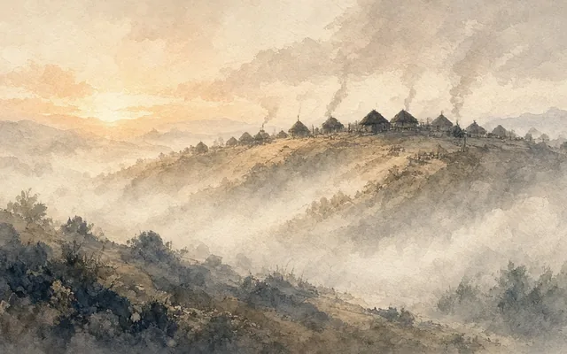 定居與聚落：溫和示意，年代為約數