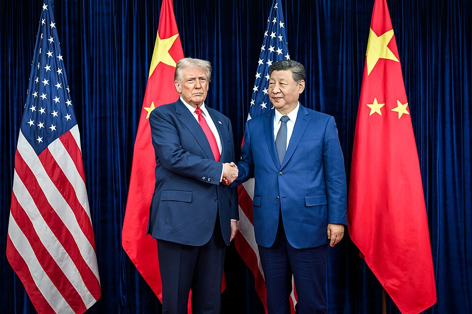 2025年10月30日美國總統特朗普在韓國釜山與中國國家主席習近平會面